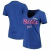 Women's G-III 4Her By Carl Banks Royal Buffalo Bills Post Season V-Neck T-Shirt