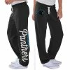 Women's G-III 4Her By Carl Banks Black Carolina Panthers Scrimmage Fleece Pants