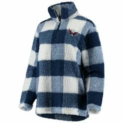 Women's G-III 4Her By Carl Banks Navy/White Washington Capitals Plaid Sherpa Quarter-Zip Jacket 2 Women's G-III 4Her By Carl Banks Navy/White Washington Capitals Plaid Sherpa Quarter-Zip Jacket -G-III Sales Store unnamed file 1028
