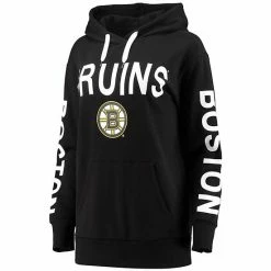 Women's G-III 4Her By Carl Banks Black Boston Bruins Extra Inning Pullover Hoodie 2 Women's G-III 4Her By Carl Banks Black Boston Bruins Extra Inning Pullover Hoodie -G-III Sales Store unnamed file 1055