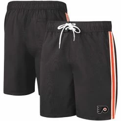 Men's G-III Sports By Carl Banks Black/Orange Philadelphia Flyers Sand Beach Swim Shorts