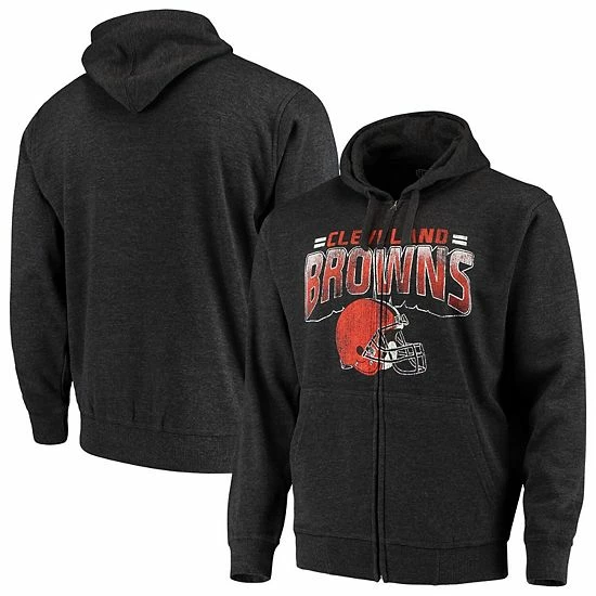 Men's G-III Sports by Carl Banks Charcoal Cleveland Browns Perfect Season Full-Zip Hoodie Men's G-III Sports By Carl Banks Charcoal Cleveland Browns Perfect Season Full-Zip Hoodie -G-III Sales Store unnamed file 1062