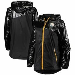 Women's G-III 4Her By Carl Banks Black Pittsburgh Steelers Double-Coverage Full-Zip Hoodie Jacket