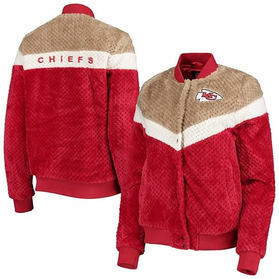 Women's G-III 4Her by Carl Banks Red/Cream Kansas City Chiefs Riot Squad Sherpa Full-Snap Jacket Women's G-III 4Her By Carl Banks Red/Cream Kansas City Chiefs Riot Squad Sherpa Full-Snap Jacket -G-III Sales Store unnamed file 111