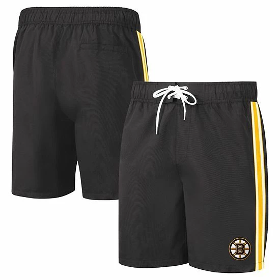 Men's G-III Sports By Carl Banks Black Boston Bruins Sand Beach Swim Shorts - Image 2