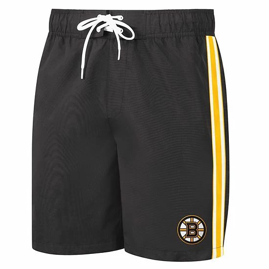 Men's G-III Sports By Carl Banks Black Boston Bruins Sand Beach Swim Shorts - Image 3