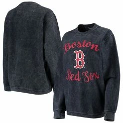 Women's G-III 4Her By Carl Banks Navy Boston Red Sox Script Comfy Cord Pullover Sweatshirt