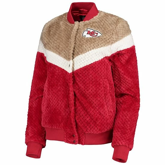 Women's G-III 4Her by Carl Banks Red/Cream Kansas City Chiefs Riot Squad Sherpa Full-Snap Jacket Women's G-III 4Her By Carl Banks Red/Cream Kansas City Chiefs Riot Squad Sherpa Full-Snap Jacket -G-III Sales Store unnamed file 113
