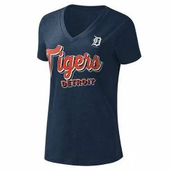Women's G-III 4Her By Carl Banks Navy Detroit Tigers First Place V-Neck T-Shirt