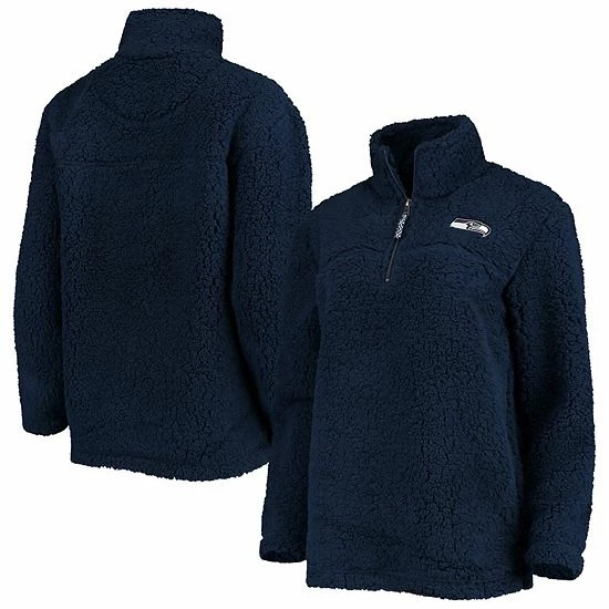 Women's G-III 4Her by Carl Banks College Navy Seattle Seahawks Sherpa Quarter-Zip Jacket Women's G-III 4Her By Carl Banks College Navy Seattle Seahawks Sherpa Quarter-Zip Jacket -G-III Sales Store unnamed file 1157