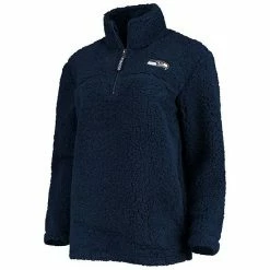 Women's G-III 4Her By Carl Banks College Navy Seattle Seahawks Sherpa Quarter-Zip Jacket 2 Women's G-III 4Her By Carl Banks College Navy Seattle Seahawks Sherpa Quarter-Zip Jacket -G-III Sales Store unnamed file 1158