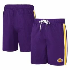 Men's G-III Sports By Carl Banks Purple Los Angeles Lakers Sand Beach Volley Swim Shorts