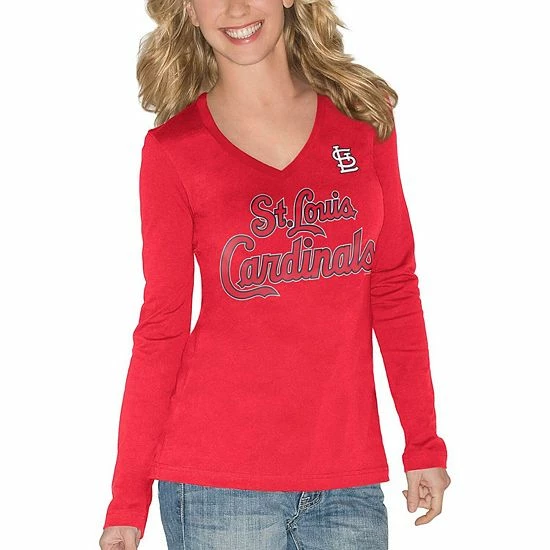 Women's G-III 4Her by Carl Banks Red St. Louis Cardinals Post Season Long Sleeve T-Shirt Women's G-III 4Her By Carl Banks Red St. Louis Cardinals Post Season Long Sleeve T-Shirt -G-III Sales Store unnamed file 1173