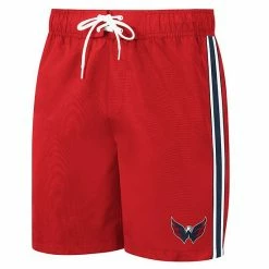 Men's G-III Sports By Carl Banks Red/Navy Washington Capitals Sand Beach Swim Shorts -G-III Sales Store unnamed file 1208