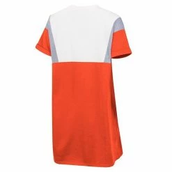 Women's G-III 4Her By Carl Banks Orange/White Clemson Tigers 3rd Down Short Sleeve T-Shirt Dress -G-III Sales Store unnamed file 1237