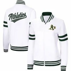 Women's G-III 4Her By Carl Banks White Oakland Athletics Pre-Game Full-Zip Track Jacket