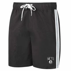 Men's G-III Sports By Carl Banks Black/Gray Brooklyn Nets Sand Beach Volley Swim Shorts -G-III Sales Store unnamed file 1248