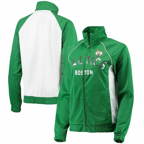 Women's G-III 4Her by Carl Banks Kelly Green/White Boston Celtics Backfield Raglan Full-Zip Track Jacket Women's G-III 4Her By Carl Banks Kelly Green/White Boston Celtics Backfield Raglan Full-Zip Track Jacket -G-III Sales Store unnamed file 1251
