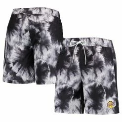 Men's G-III Sports By Carl Banks Black Los Angeles Lakers Splash Volley Swim Shorts