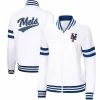Women's G-III 4Her By Carl Banks White New York Mets Pre-Game Full-Zip Track Jacket
