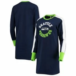 Women's G-III 4Her By Carl Banks College Navy Seattle Seahawks Hurry Up Offense T-Shirt Dress
