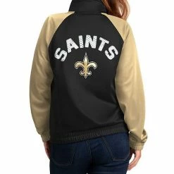 Women's G-III 4Her By Carl Banks Black/Gold New Orleans Saints Confetti Raglan Full-Zip Track Jacket 2 Women's G-III 4Her By Carl Banks Black/Gold New Orleans Saints Confetti Raglan Full-Zip Track Jacket -G-III Sales Store unnamed file 1339