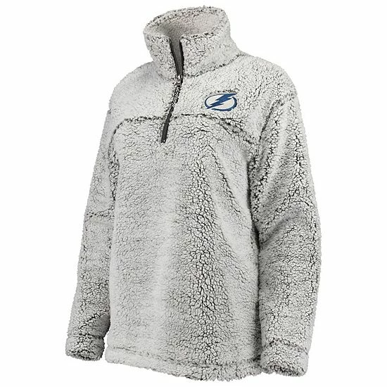 Women's G-III 4Her by Carl Banks Gray Tampa Bay Lightning Sherpa Quarter-Zip Pullover Jacket Women's G-III 4Her By Carl Banks Gray Tampa Bay Lightning Sherpa Quarter-Zip Pullover Jacket -G-III Sales Store unnamed file 1346