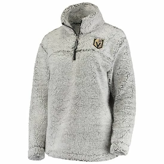 Women's G-III 4Her by Carl Banks Gray Vegas Golden Knights Sherpa Quarter-Zip Pullover Jacket Women's G-III 4Her By Carl Banks Gray Vegas Golden Knights Sherpa Quarter-Zip Pullover Jacket -G-III Sales Store unnamed file 1417