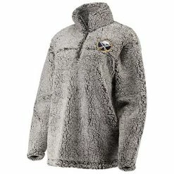 Women's G-III 4Her By Carl Banks Gray Buffalo Sabres Sherpa Quarter-Zip Pullover Jacket 2 Women's G-III 4Her By Carl Banks Gray Buffalo Sabres Sherpa Quarter-Zip Pullover Jacket -G-III Sales Store unnamed file 1431