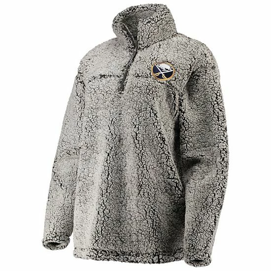 Women's G-III 4Her by Carl Banks Gray Buffalo Sabres Sherpa Quarter-Zip Pullover Jacket Women's G-III 4Her By Carl Banks Gray Buffalo Sabres Sherpa Quarter-Zip Pullover Jacket -G-III Sales Store unnamed file 1431