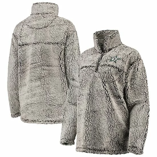Women's G-III 4Her by Carl Banks Gray Dallas Stars Sherpa Quarter-Zip Pullover Jacket Women's G-III 4Her By Carl Banks Gray Dallas Stars Sherpa Quarter-Zip Pullover Jacket -G-III Sales Store unnamed file 1441