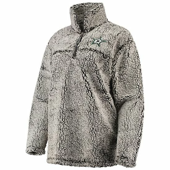 Women's G-III 4Her by Carl Banks Gray Dallas Stars Sherpa Quarter-Zip Pullover Jacket Women's G-III 4Her By Carl Banks Gray Dallas Stars Sherpa Quarter-Zip Pullover Jacket -G-III Sales Store unnamed file 1442