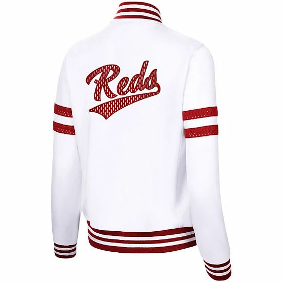 Women's G-III 4Her By Carl Banks White Cincinnati Reds Pre-Game Full-Zip Track Jacket 4 Women's G-III 4Her By Carl Banks White Cincinnati Reds Pre-Game Full-Zip Track Jacket - Image 4