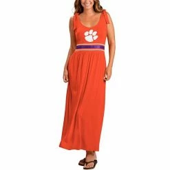 Women's G-III 4Her By Carl Banks Orange Clemson Tigers Game Over Scoop Neck Maxi Dress