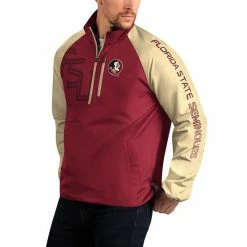 Men's G-III Sports By Carl Banks Garnet Florida State Seminoles Point Guard Raglan Half-Zip Jacket