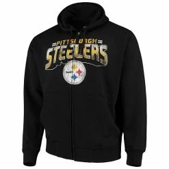 Men's G-III Sports By Carl Banks Black Pittsburgh Steelers Perfect Season Full-Zip Hoodie -G-III Sales Store unnamed file 1490