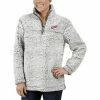Women's G-III 4Her By Carl Banks Gray Detroit Red Wings Sherpa Quarter-Zip Pullover Jacket