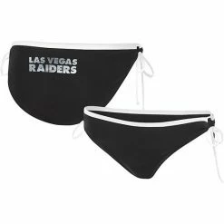Women's G-III 4Her By Carl Banks Black Las Vegas Raiders Perfect Match Bikini Bottom