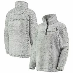Women's G-III 4Her By Carl Banks Gray Chicago White Sox Sherpa Quarter-Zip Pullover Jacket