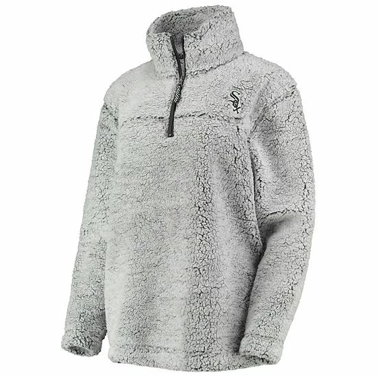 Women's G-III 4Her by Carl Banks Gray Chicago White Sox Sherpa Quarter-Zip Pullover Jacket Women's G-III 4Her By Carl Banks Gray Chicago White Sox Sherpa Quarter-Zip Pullover Jacket -G-III Sales Store unnamed file 1535