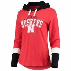 Women's G-III 4Her By Carl Banks Scarlet/Black Nebraska Huskers Passing Play Long Sleeve Hoodie T-Shirt 2 Women's G-III 4Her By Carl Banks Scarlet/Black Nebraska Huskers Passing Play Long Sleeve Hoodie T-Shirt -G-III Sales Store unnamed file 1547