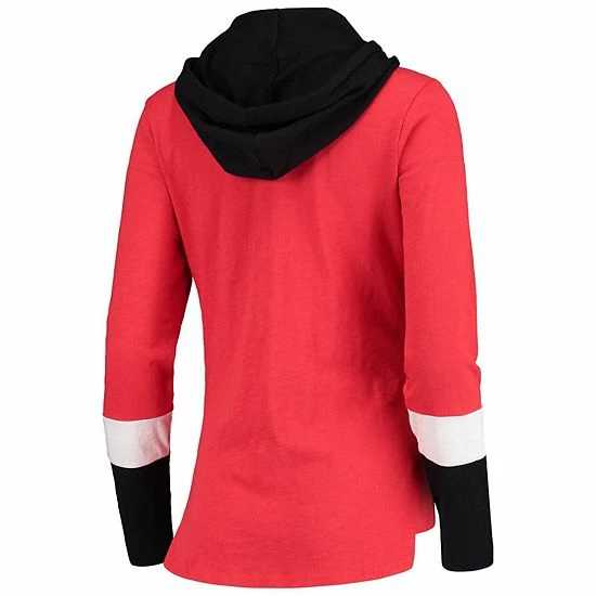 Women's G-III 4Her by Carl Banks Scarlet/Black Nebraska Huskers Passing Play Long Sleeve Hoodie T-Shirt Women's G-III 4Her By Carl Banks Scarlet/Black Nebraska Huskers Passing Play Long Sleeve Hoodie T-Shirt -G-III Sales Store unnamed file 1548