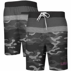 Men's G-III Sports By Carl Banks Black LSU Tigers Wave Camo Swim Trunks
