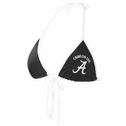 Women's G-III 4Her By Carl Banks Black Alabama Crimson Tide Perfect Match Bikini Top