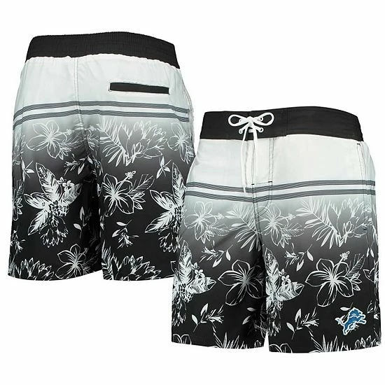 Men's G-III Sports by Carl Banks Black Detroit Lions Island Volley Swim Shorts Men's G-III Sports By Carl Banks Black Detroit Lions Island Volley Swim Shorts -G-III Sales Store unnamed file 1585