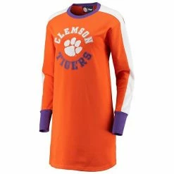 Women's G-III 4Her By Carl Banks Orange/Purple Clemson Tigers Hurry-Up Offense Dress -G-III Sales Store unnamed file 1601