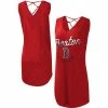 Women's G-III 4Her By Carl Banks Red Boston Red Sox Game Time Slub Beach V-Neck Cover-Up Dress