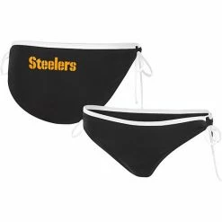 Women's G-III 4Her By Carl Banks Black Pittsburgh Steelers Perfect Match Bikini Bottom