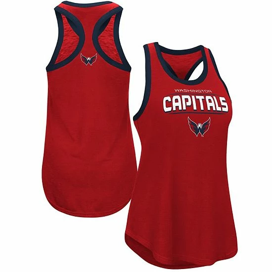 Women's G-III Sports by Carl Banks Red Washington Capitals Showdown Slub Racerback Tank Top Women's G-III Sports By Carl Banks Red Washington Capitals Showdown Slub Racerback Tank Top -G-III Sales Store unnamed file 1635