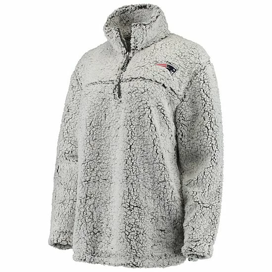 G-III Women's Gray New England Patriots Sherpa Quarter-Zip Pullover Jacket G-III Women's Gray New England Patriots Sherpa Quarter-Zip Pullover Jacket -G-III Sales Store unnamed file 1641